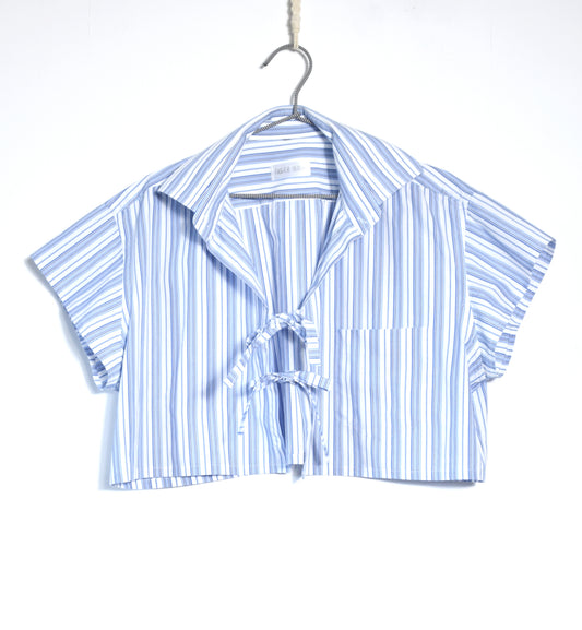 The Joy shirt in white and blue stripes