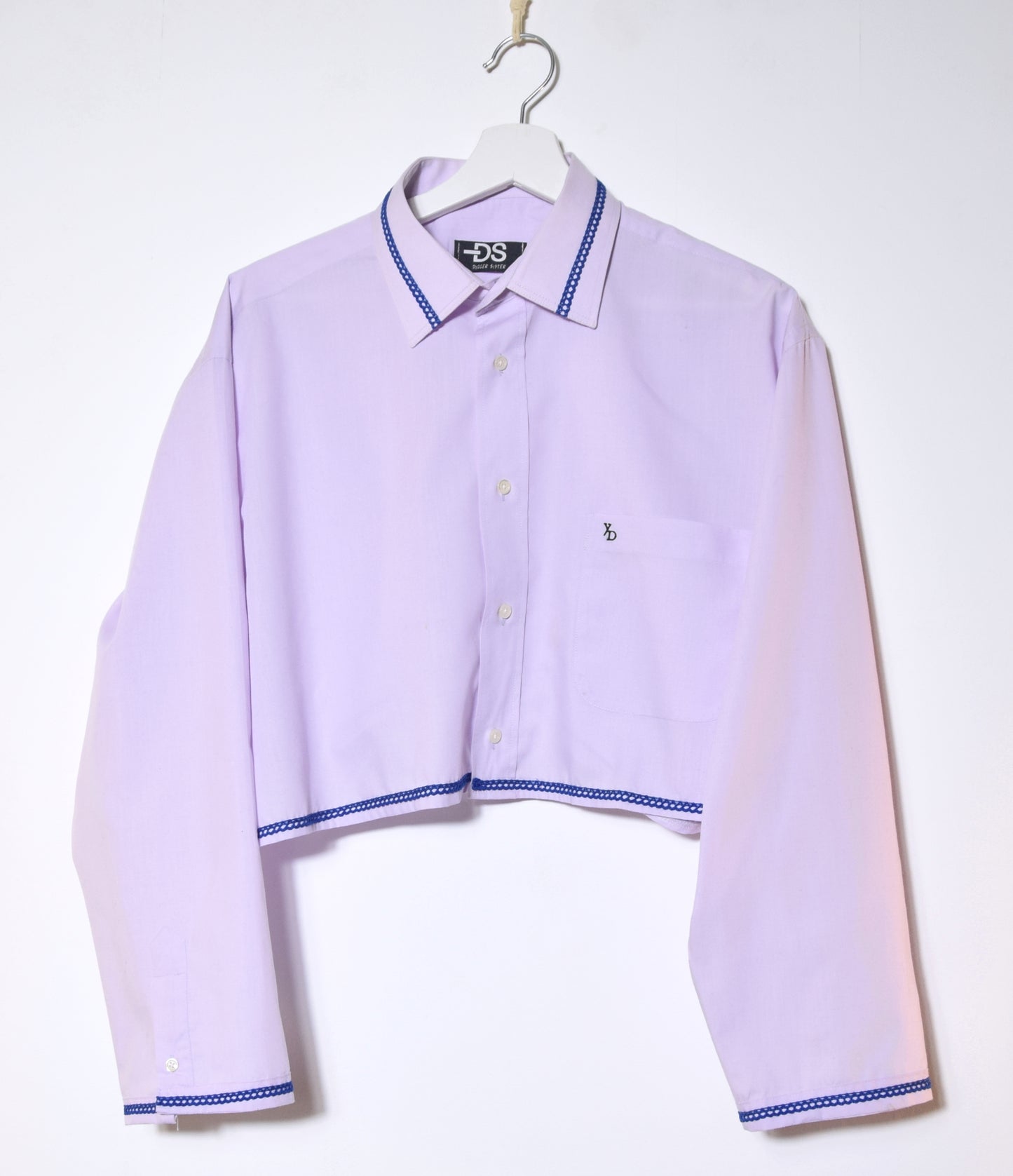 La chemise Honey lilas et bleu