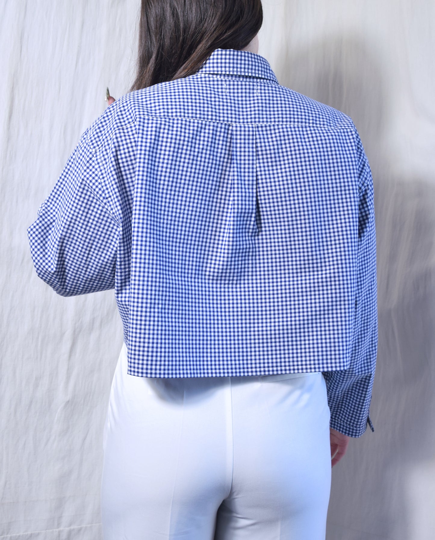 The Habi shirt in blue and white