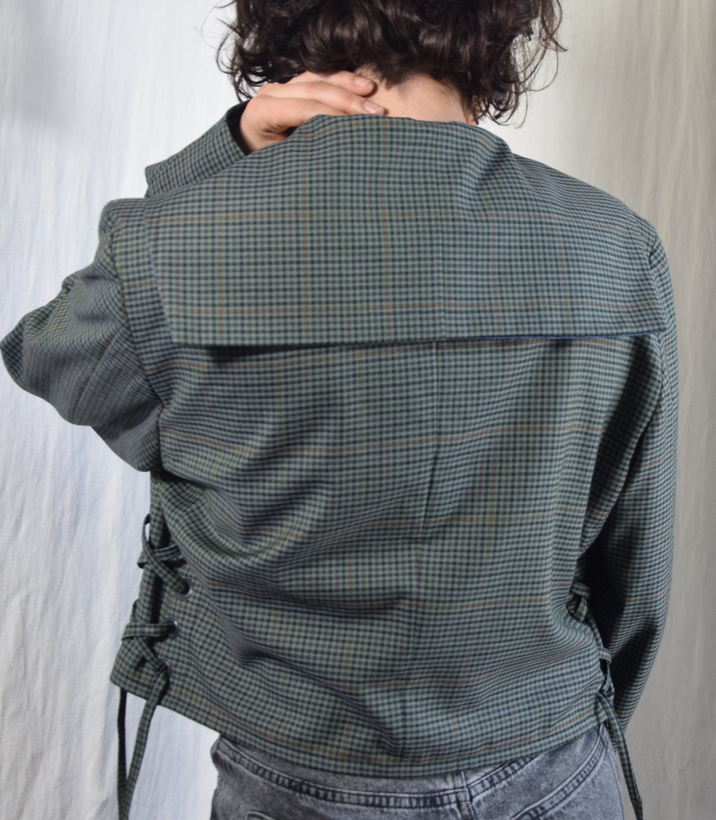 The Dani jacket in checkered green