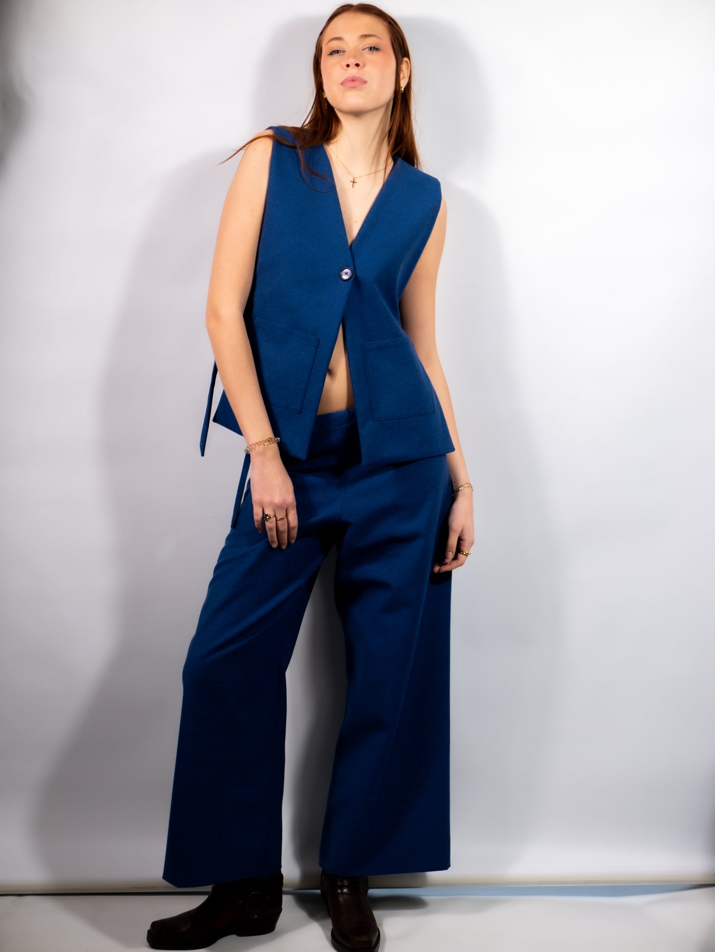 Le pantalon Ertha en denim bleu