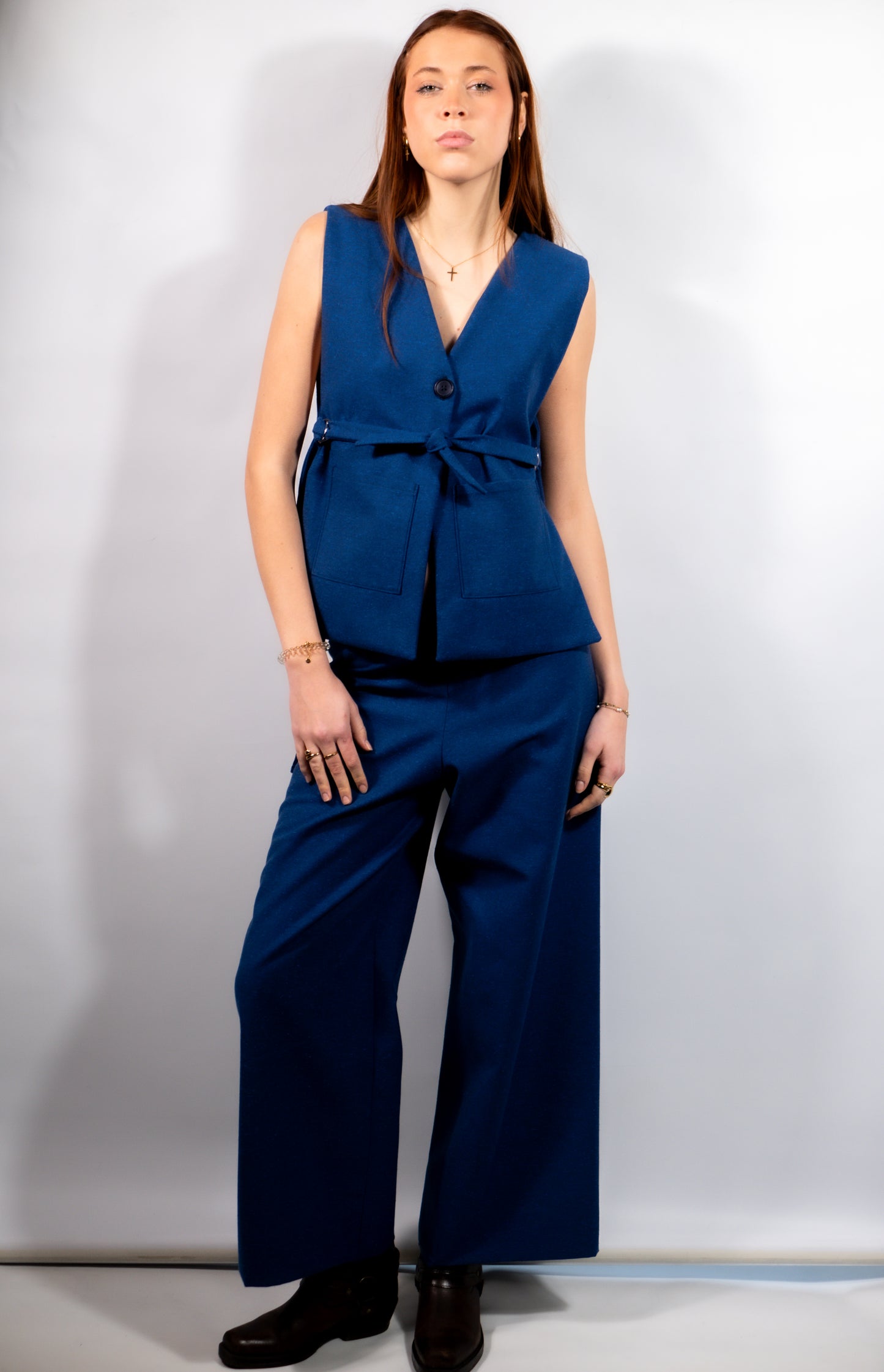 Le pantalon Ertha en denim bleu